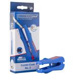 Weicon Combi-COAX No. 3 için | Abisolierer koaksiyel kablo | kablo sıyırıcı SAT kablosu ve anten kablosu 4,8 – 7,5 mm Ø | ön ayarları için kesme derinliği | pense kadar 8 mm Ø | TÜV | Mavi/Kırmızı |% 100 Made in Germany