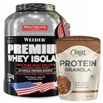 Weider Premium Whey Isolate 2300 Gr + Clean Powders Protein Granola Kombinasyonu Aromasiz