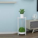WEII Çiçek standı, masif ahşap, çiçek standı, çok katmanlı ev, oturma odası, balkon, Bonzai depolama rafı, çok amaçlı ev, beyaz, 30 x 70 cm