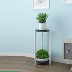 WEII Çiçek standı, masif ahşap, çiçek standı, çok katmanlı ev, oturma odası, balkon, Bonzai depolama rafı, çok amaçlı ev, siyah, 30 x 70 cm