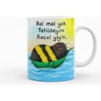 Weiler Riger "bal Mal Yok Tatildeyim" Esprili Arı Tasarımlı Motivasyon Kupası | WR-ARI-007 - 300 ml