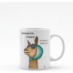 Weiler Riger "dertlendim Bitti" Esprili Lama Tasarımlı Eğlenceli Kupa | WR-LAMA-006 - Beyaz - 300 ml