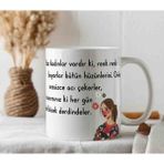 Weiler Riger Hüzünleri Boyayan Kadın 330ML WR-KK108 - Hediye Premium Porselen Kupa Bardak; Canlı Renk Detaylı - 001 - Beyaz - 330 ml