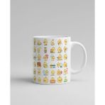 Weiler Riger Sarı Civciv Dünyası Sticker Desenli Tasarım Hediyelik Kupa CV-018 - 300 ml