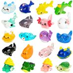 WEIZEW 20 adet Okyanus Mini Reçine Hayvanlar 20 Stil Küçük Deniz Reçine Hayvan Figürleri Minyatür Küçük Küçük Plastik Hayvan Figürleri Bahçe için Toplu Mikro Peyzaj DIY Balık Tankı Akvaryum Saksı Dollhouse
