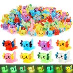 WEIZEW 32 adet aydınlık Mini reçine Axolotl 8 renk karanlıkta parlayan minik küçük küçük reçine Axolot gizlemek için plastik hayvan figürleri bahçe mikro peyzaj akvaryum saksı DIY minyatür Dollhouse dekor