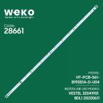 Weko Bdl1 Uyumlu Buzdolabı İç Aydınlatma Led Kartı 12 Çipli Yüksek Verimli