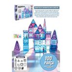 welcomein 102 Parça 7,5 cm Manyetik Yapı Blokları Set Figürlü Eğitici Oyuncak Güçlü Mıknatıslı Renkli Eğitici Oyuncak