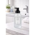 welcomein 350 ML Köpük Cam Sıvı Sabunluk | Mat Siyah | Banyo & Mutfak | Dekoratif Cam Şişe
