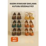 welcomein 6lı Kadın Ayakkabı Koruma Kutusu Şeffaf Ayakkabı Saklama Kutusu Kadın Ayakkabı Düzenleyici