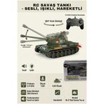 welcomein Oyuncak 2.4 Ghz Uzaktan Kumandalı Sesli Işıklı Tank 360° Dönebilen Namlusu Hareketli RC Tank