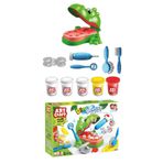 welcomein Oyuncak Eğitici Dino Dentist Oyun Hamuru Seti- Dinozor Dişçi Seti Meslek Setleri Diş Hekimi