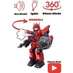 welcomein Oyuncak Işıklı ve Müzikli Buhar Çıkartan Hareketli Pilli Savaşçı Robot Ekipmanlı Buharlı Robot