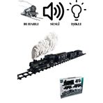 welcomein Oyuncak Sesli Işıklı Ve Buharlı Tren 15 Parça Oyun Buhar Atan Klasik Classic Sesli Tren 4 Vagonlu