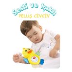 welcomein Oyuncak Sesli ve Işıklı Uyku Arkadaşı Diş Kaşıyıcılı Peluş Bebek CivCiv