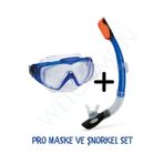 welcomein Profesyonel Yüzücü Maskesi ve Şnorkel Seti 14+ Yaş - Deniz ve Havuz İçin Yüzücü Maske ve Şnorkel Set