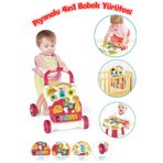 welcomein Yürümeye Yardımcı Aktivite Masalı Sesli Piyanolu 4in1 Bebek Yürüteci