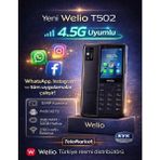 Welio Wkey T502 Dokunmatik Android Tuşlu Kameralı Asker/Yaşlı Cep Telefonu (KVK Garantili) - Siyah