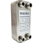 Welko EL30C-14 Plaka Kaynaklı Plakalı Isı Eşanjör Bağlantı 3/4- 1/2 Kapasite 250 Litre/saat