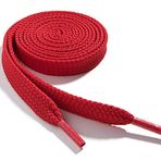 WELKOO Düz Ayakkabı Bağcıkları Ağır Hizmet Tipi %100 Pamuk Ayakkabı Bağcıkları 1 Çift Kırmızı renk ve uzunluk (150 cm x 8 mm) Nike, Adidas, Converse, Reebok, New Balance ve çok daha fazlası ile uyumludur