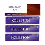 Wella Koleston 6/4 Kızıl Bakır 3x50 ml Krem Tüp Saç Boya