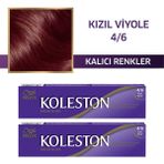 Wella Koleston Krem Boya 4/6 Kızıl Vıyole Amonyaklı 2x Paket Kalıcı Renkler