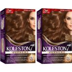 Wella Koleston Supreme 6/7 Çikolata Kahve Saç Boyası X2'li Set Beyaz Kapama ve Işıltılı Renk