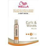 Wella Wellaflex Curls & Waves Strong Hold Saç Köpüğü - 200 ml X2