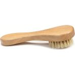 Wellasya % 100 Doğal At Kılı Yüz Temizleme Fırçası Hassas Ciltler Için Nazik Temizlik, Gözenek Arındırıcı & Peeling Etkili - Ahşap - Bej