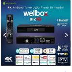 Wellbox BİZ10 Android TV Box ve Uydu Alıcısı – 4K Ultra HD, Wi‑Fi, Ethernet, HDMI, USB, Bluetooth Bağlantılı