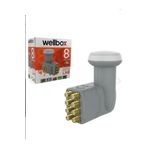 wellbox Ultra HD 4 K 3D Destekli Sekizli Çıkışlı LNB Yüksek Sinyal Desibelli Sert Plastik Su Gecirmez 4 TV
