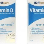 Wellcare Vitamin D3 400 IU 2x5 ml Sprey