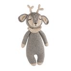 WellGro Cuddly Amigurumi Gri Geyik Oyuncak