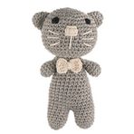 WellGro Cuddly Amigurumi Gri Kedicik Oyuncak