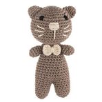 WellGro Cuddly Amigurumi Kahve Kedicik Oyuncak