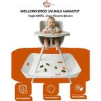 WELLGRO Mama Sandalyesi Uyumlu MamaTut | Uzun Ömürlü, Su Geçirmez | Sandalye Dahil Değildir - Beyaz