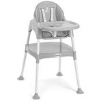 WellGro Pretty 3in1 Çalışma Masalı Gri Mama Sandalyesi