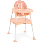 WellGro Pretty 3in1 Çalışma Masalı Pudra Pembe Mama Sandalyesi