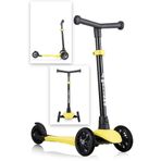 WellGro Turbo 3 Tekerli Yükseklik Ayarlı Sarı Scooter