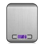 WellHise 2012 10 Kg Mutfak Tartısı Pilli Işıklı Ekran Hassas Terazi, Otomatik Ayar ve Dara, Dijital Terazi, 6 ölçü birimi