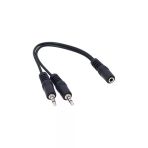 Wellhise 2,5 Mm Erkek - 2X3,5 Mm Disi Mikrofon Kulaklik Ayirici Kablo 30Cm