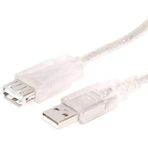 WellHise Usb Uzatma Kablosu Şeffaf 40cm.