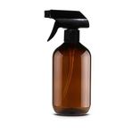Wellline 100 Adet - 500Ml Boş Plastik Kahverengi Konik Pet Şişe, Siyah Sprey Başlıklı