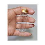 wellLine 100 Adet Boş gold kapaklı Kolonya Şişesi Doldurulabilir Cep Plastik Parfüm Şişesi 30 Ml
