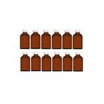 wellLine 12 Adet Cam Kavanoz Oda Kokusu Şişesi Küçük Vazo Kapaklı 12x100ml