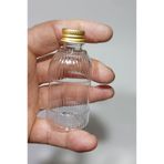 wellLine 50 Adet Boş Gold Kapaklı Kolonya Şişesi,zemzem suyu şişesi Doldurulabilir Cep Plastik Parfüm Şişesi 50 ml Desen