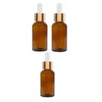 Wellline 50 Cc Cam Damlalıklı Amber Şişe [50 Cc=50Ml X 3 Adet] / Ecza Şişesi/Dropper Şişe 86974317124679