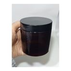 wellLine Amber 500ml Boş pet tıpalı Kavanoz, Krem Ve Mum Için Uygun Siyah Kapaklı Kavanoz 1 adet