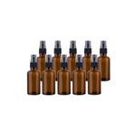 wellLine Amber CamSprey Şişesi-siyahKapak–pompalı Renkli Cam Fısfıs Şişe-30 Ml-kolonya Şişesi-10adet