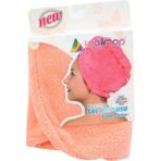 Wellmop Mikrofiber Düğmeli Saç Havlusu Yavruağzı - 28 x 17 cm